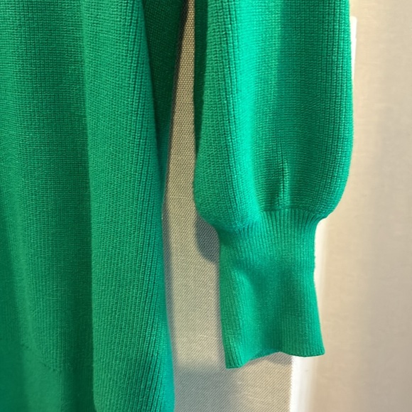Green Zip Front Sweater Dress - Picture 2 of 3